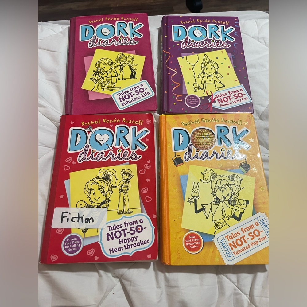 Dork Diaries Book Set - Red, Purple, Yellow